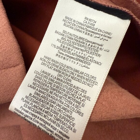 Women BCBGMAXAZRIA Alese Faux-Suede Dress Knee Length in Rose Pink Size Small - Picture 10 of 11